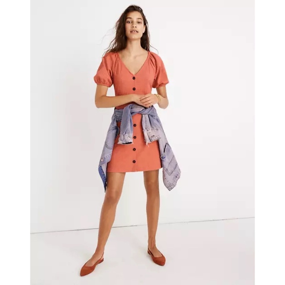 Madewell Texture & Thread Puff Sleeve Dress